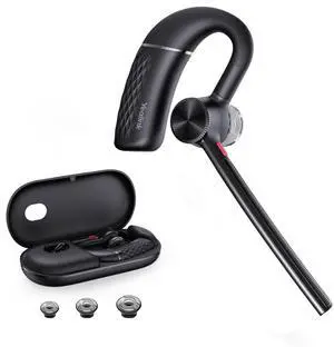 Bluetooth Headset BH71,Wireless Bluetooth Earpiece with 4 Noise Canceling Microphones,Teams&Zoom Certified,Mute Function,Connect to Cell Phone/Laptops,No Dongle