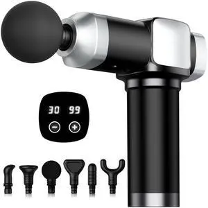 Deep Tissue Massage Gun, Portable Percussion Electric Muscle Massager for Pain Relief, Handheld Massagers with 30 Speeds & 6 Attachments for Back and Neck, Gifts for Men Women Deep Tissue Massage Gun, Portable Percussion Electric Muscle Massager for Pain Relief, Handheld Massagers with 30 Speeds & 6 Attachments for Back and Neck, Gifts for Men Women