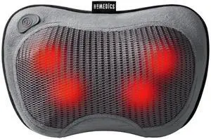 Cordless Shiatsu All-Body Massage Pillow with Soothing Heat, Reverse Function, Rechargeable Battery, and Integrated Controls Lightweight Cordless Shiatsu All-Body Massage Pillow with Soothing Heat, Reverse Function, Rechargeable Battery, and Integrated Controls Lightweight