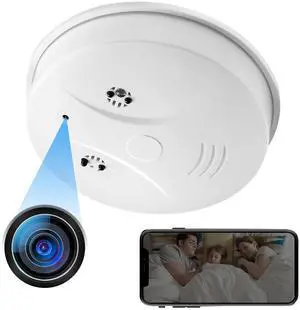 Hidden Camera Smoke Detector Video Small Cam 1080P HD Wireless WiFi Camera with Night Vision & Motion Detection Indoor Security Camera