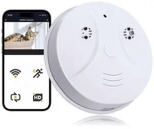 WiFi Smoke Detector Hidden Camera 1080P HD Wireless Mini Cameras Small Nanny Cam with Motion Detection, Night Vision, Indoor Security Camera for Home, No Audio WiFi Smoke Detector Hidden Camera 1080P HD Wireless Mini Cameras Small Nanny Cam with Motion Detection, Night Vision, Indoor Security Camera for Home, No Audio