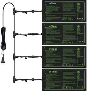 Seedling Heat Mat for Seed Starting 10" x 20.75", 4 Pack Daisy Chainable Waterproof Warming Mat Plant Heating Pad for Seed Germination, Indoor Growing, Hydroponic, Greenhouse, ETL Listed Seedling Heat Mat for Seed Starting 10" x 20.75", 4 Pack Daisy Chainable Waterproof Warming Mat Plant Heating Pad for Seed Germination, Indoor Growing, Hydroponic, Greenhouse, ETL Listed