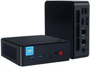 BRENUC BREN6M Mini PC, Intel Twin Lake N150 (Upgraded N100), 12GB LPDDR5 RAM 256GB PCIe M.2 SSD, Desktop Computer 4K Dual HDMI/USB3.2/WiFi 6/BT5.2/2.5GbE RJ45 for Office, Business