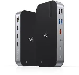 Laptop Docking Station,16 in 1 Docking Station USB C Docking Triple Monitor,USB C Dock Station with 3 HDMI,PD 100W, USB 3.1/3.0/2.0,RJ 45 Ethernet,SD/TF,Audio for Dell/HP/LenovoExclude Power Adapter