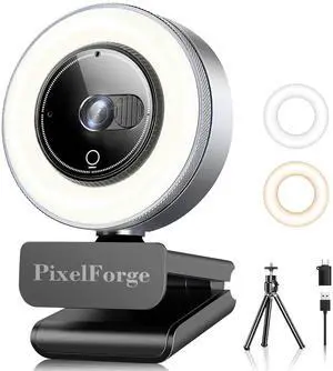 4K Webcam for PC with Microphone & Light & Privacy Cover, Web Camera for Desktop Computer/Laptop/Monitor/Mac, 4K UHD Sony Sensor, PDAF Auto Focus, Dual AI Noise-Cancelling Mics, USB Streaming Camera 4K Webcam for PC with Microphone & Light & Privacy Cover, Web Camera for Desktop Computer/Laptop/Monitor/Mac, 4K UHD Sony Sensor, PDAF Auto Focus, Dual AI Noise-Cancelling Mics, USB Streaming Camera