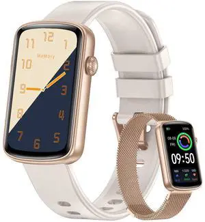 Fitness Tracker, Fitness Watches for Women Men with Heart Rate Monitor Blood Oxygen Sleep Tracker Pedometer, 1.47" Smart Watch Step Calorie Counter for Android iOS IP68 Waterproof (Starlight)