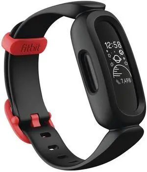 Ace 3 Activity-Tracker for Kids 6+ One Size, Black/Racer Red
