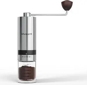 Coffee Grinder Manual Capacity 32g - Stainless Steel Conical Burr Coffee Grinder Hand, Manual Coffee Grinder Espresso with Adjustable Settings, Portable Coffee Bean Grinder for French Press Coffee Grinder Manual Capacity 32g - Stainless Steel Conical Burr Coffee Grinder Hand, Manual Coffee Grinder Espresso with Adjustable Settings, Portable Coffee Bean Grinder for French Press