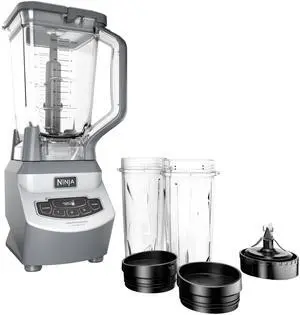 BL660 Professional Compact Smoothie & Food Processing Blender, 1100-Watts, 3 Functions -for Frozen Drinks, Smoothies, Sauces, & More, 72-oz.* Pitcher, (2) 16-oz. To-Go Cups & Spout Lids, Gray
