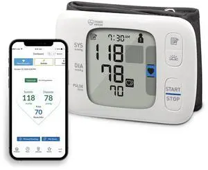 Gold Wireless Wrist Blood Pressure Monitor for Home Use - #1 Doctor & Pharmacist Recommended Brand - Clinically Validated - Connect App