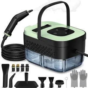 Steam Cleaner, Portable Steamer for Cleaning with 15pcs Accessories, 6-Level Adjustable, 15s Heat-Up, Handheld Steam Cleaner for Home, Tile, Grease, Dirt, Car Detailing, Christmas Gifts for Women, Men