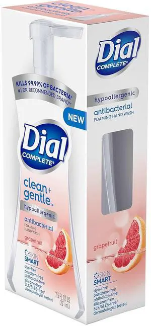 Dial Complete Clean + Gentle Antibacterial Foaming Hand Wash, Grapefruit, 7.5 fl oz (1-Pack) Dial Complete Clean + Gentle Antibacterial Foaming Hand Wash, Grapefruit, 7.5 fl oz (1-Pack)