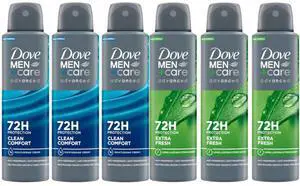 Dove Men+Care Advanced Spray Antiperspirant Variety Pack 3 Clean Comfort / 3 Extra Fresh 150 ml Dove Men+Care Advanced Spray Antiperspirant Variety Pack 3 Clean Comfort / 3 Extra Fresh 150 ml