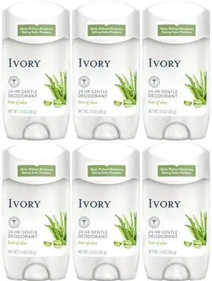 Ivory Gentle 24HR Deodorant Aloe 2.4 oz (6-Pack) Ivory Gentle 24HR Deodorant Aloe 2.4 oz (6-Pack)