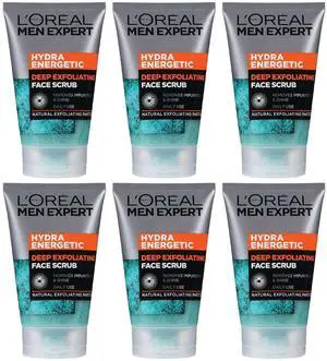 Loreal Paris Men Expert Face Scrub, Hydra Energetic Deep Exfoliating Face Wash For Men (6-Pack) Loreal Paris Men Expert Face Scrub, Hydra Energetic Deep Exfoliating Face Wash For Men (6-Pack)