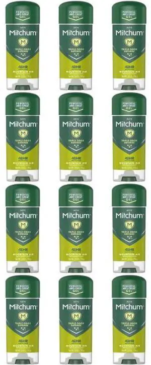 Mitchum Mens Antiperspirant Deodorant Gel Stick, Mountain Air Scent, 3.4 oz (12-Pack / 3.4 Ounce (Pack of 1)) Mitchum Mens Antiperspirant Deodorant Gel Stick, Mountain Air Scent, 3.4 oz (12-Pack / 3.4 Ounce (Pack of 1))