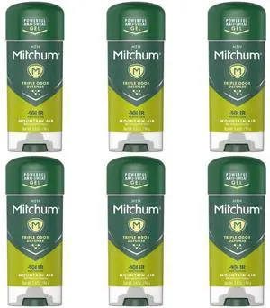 Mitchum Mens Antiperspirant Deodorant Gel Stick, Mountain Air Scent, 3.4 oz (6-Pack / 3.4 Ounce (Pack of 1)) Mitchum Mens Antiperspirant Deodorant Gel Stick, Mountain Air Scent, 3.4 oz (6-Pack / 3.4 Ounce (Pack of 1))