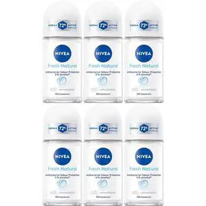 Nivea Fresh Natural Roll-On Antiperspirant Deodorant for Women 50 mL (6-Pack) Nivea Fresh Natural Roll-On Antiperspirant Deodorant for Women 50 mL (6-Pack)