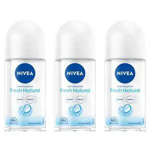 Nivea Fresh Natural Roll-On Antiperspirant Deodorant for Women, 50 ml (3-Pack) Nivea Fresh Natural Roll-On Antiperspirant Deodorant for Women, 50 ml (3-Pack)