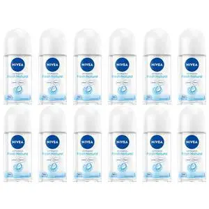 Nivea Fresh Natural Roll-On Antiperspirant Deodorant for Women, 50 ml (12-Pack) Nivea Fresh Natural Roll-On Antiperspirant Deodorant for Women, 50 ml (12-Pack)