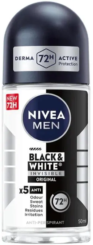 Nivea Men Black & White Original Roll On Deodorant 50 ml (1-Pack) Nivea Men Black & White Original Roll On Deodorant 50 ml (1-Pack)