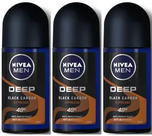 Nivea Men Deep Espresso Roll On Deodorant 50 ml (3-Pack) Nivea Men Deep Espresso Roll On Deodorant 50 ml (3-Pack)