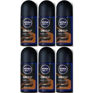 Nivea Men Deep Espresso Roll On Deodorant 50 ml (6-Pack) Nivea Men Deep Espresso Roll On Deodorant 50 ml (6-Pack)