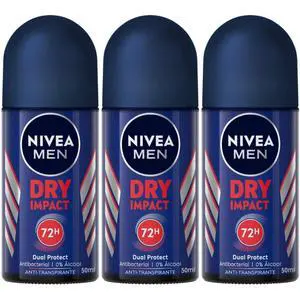 Nivea Men Dry Impact Roll-On Antiperspirant Deodorant 50 ml (3-Pack) Nivea Men Dry Impact Roll-On Antiperspirant Deodorant 50 ml (3-Pack)