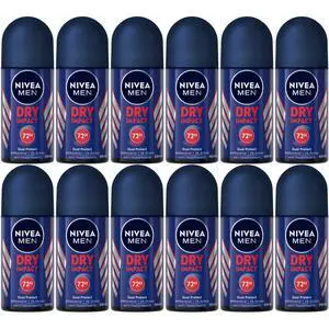 Nivea Men Dry Impact Roll-On Antiperspirant Deodorant 50 ml (12-Pack) Nivea Men Dry Impact Roll-On Antiperspirant Deodorant 50 ml (12-Pack)