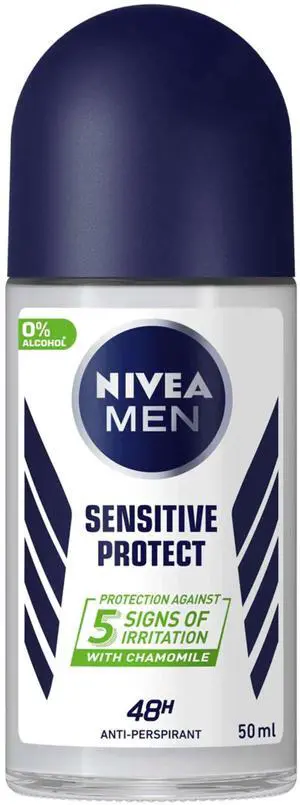 Nivea Men Sensitive Protect Roll-On Antiperspirant Deodorant, 50 ml (1-Pack) Nivea Men Sensitive Protect Roll-On Antiperspirant Deodorant, 50 ml (1-Pack)
