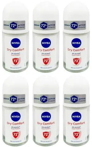 Nivea Roll On Dry Comfort 25 ml (6-Pack) Nivea Roll On Dry Comfort 25 ml (6-Pack)
