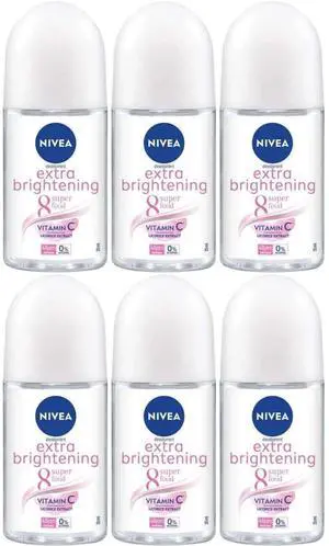 Nivea Roll On Extra Brightening 25 ml (6-Pack) Nivea Roll On Extra Brightening 25 ml (6-Pack)