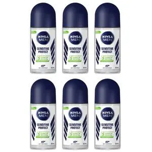 Nivea Roll On Sensitive Protect for Men 50 ml (6-Pack) Nivea Roll On Sensitive Protect for Men 50 ml (6-Pack)