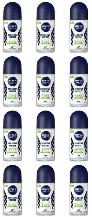 Nivea Roll On Sensitive Protect for Men 50 ml (12-Pack) Nivea Roll On Sensitive Protect for Men 50 ml (12-Pack)