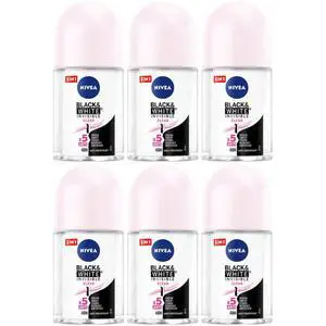 Nivea Women Invisible Black & White Clear Roll On 25 ml (6-Pack) Nivea Women Invisible Black & White Clear Roll On 25 ml (6-Pack)