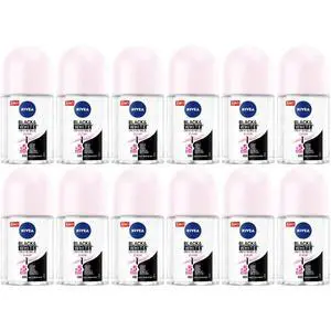 Nivea Women Invisible Black & White Clear Roll On 25 ml (12-Pack) Nivea Women Invisible Black & White Clear Roll On 25 ml (12-Pack)