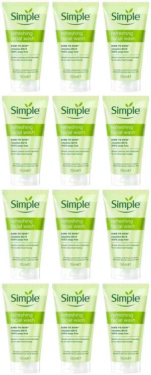 Simple Refresh Facial Wash Gel, 150 ml (12-Pack) Simple Refresh Facial Wash Gel, 150 ml (12-Pack)