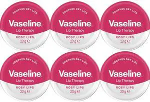 Vaseline Lip Therapy, Rosy Lips With Rose & Almond Oil, 20 g (6-Pack) Vaseline Lip Therapy, Rosy Lips With Rose & Almond Oil, 20 g (6-Pack)