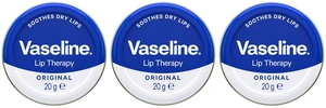 Vaseline Original Lip Therapy, Soothes Dry Lips, 20g (3-Pack) Vaseline Original Lip Therapy, Soothes Dry Lips, 20g (3-Pack)
