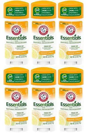 Arm & Hammer Essentials Deodorant Orange Citrus 2.5 oz (6-Pack) Arm & Hammer Essentials Deodorant Orange Citrus 2.5 oz (6-Pack)
