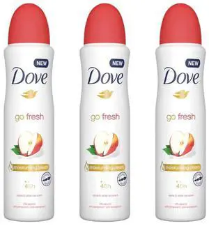 Dove Advanced Care Dry Spray Antiperspirant Deodorant for Women, Apple & White Tea, 8.5 fl oz (3-Pack) Dove Advanced Care Dry Spray Antiperspirant Deodorant for Women, Apple & White Tea, 8.5 fl oz (3-Pack)