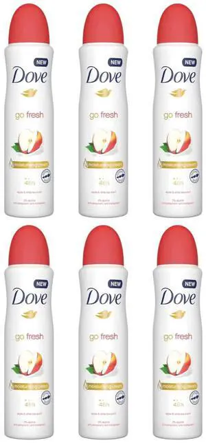 Dove Advanced Care Dry Spray Antiperspirant Deodorant for Women, Apple & White Tea, 8.5 fl oz (6-Pack) Dove Advanced Care Dry Spray Antiperspirant Deodorant for Women, Apple & White Tea, 8.5 fl oz (6-Pack)
