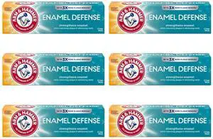 Arm & Hammer Enamel Defense Toothpaste, 4.3 oz Tube, Crisp Mint, Fluoride (6-Pack) Arm & Hammer Enamel Defense Toothpaste, 4.3 oz Tube, Crisp Mint, Fluoride (6-Pack)