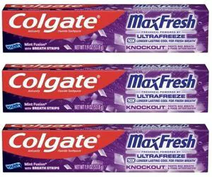 Colgate Toothpaste Max Fresh Knockout 1.9 oz (3-Pack) Colgate Toothpaste Max Fresh Knockout 1.9 oz (3-Pack)