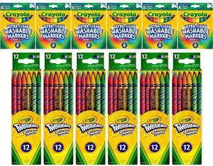 Crayola Art Set 6 Pack Washable Broad Line Markers 8ct & 6 Pack Twistables Colored Pencils 12ct Crayola Art Set 6 Pack Washable Broad Line Markers 8ct & 6 Pack Twistables Colored Pencils 12ct