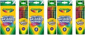 Crayola Art Supply Bundle 3 Pack 8 Count Washable Fine Line Markers + 3 Pack 12 Count Twistables Colored Pencils Crayola Art Supply Bundle 3 Pack 8 Count Washable Fine Line Markers + 3 Pack 12 Count Twistables Colored Pencils