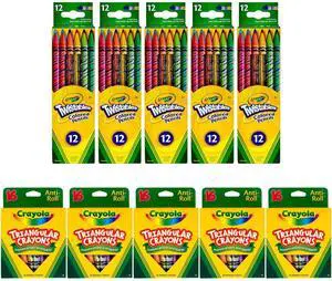 Crayola Art Supply Bundle 5 Pack Twistables Colored Pencils 12ct + 5 Pack Triangular Crayons 16ct Crayola Art Supply Bundle 5 Pack Twistables Colored Pencils 12ct + 5 Pack Triangular Crayons 16ct