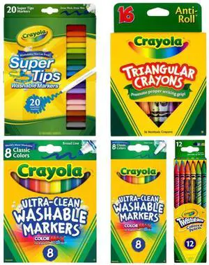 Crayola Back to School Art Kit Markers, Crayons and Colored Pencils Set Crayola Back to School Art Kit Markers, Crayons and Colored Pencils Set