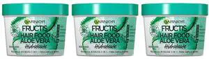 Garnier Fructis Aloe Vera Hair Food 3 In 1 Hydrating Mask For Normal To Dry Hair (3-Pack / 13.26 Fl Oz (Pack of 1)) Garnier Fructis Aloe Vera Hair Food 3 In 1 Hydrating Mask For Normal To Dry Hair (3-Pack / 13.26 Fl Oz (Pack of 1))