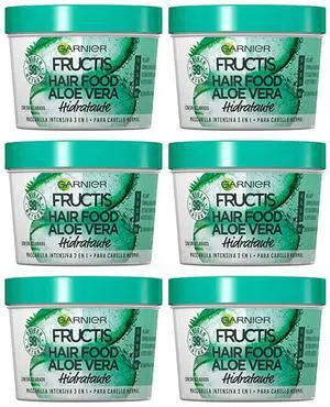 Garnier Fructis Aloe Vera Hair Food 3 In 1 Hydrating Mask For Normal To Dry Hair (6-Pack / 13.26 Fl Oz (Pack of 1)) Garnier Fructis Aloe Vera Hair Food 3 In 1 Hydrating Mask For Normal To Dry Hair (6-Pack / 13.26 Fl Oz (Pack of 1))